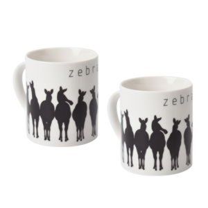 Set of 2 Black and White Ceramic Color Change Cup (3.15"x3.74")